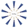 thumbnail image 3 of 10pcs Borlas de Cuero PU, Charm de Borla de 6" con Gancho Giratorio para Hacer Joyería (Azul), 3 of 6
