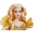 thumbnail image 6 of Barbie Signature 2020 Holiday Barbie Doll (12-inch Blonde Long Hair) in Golden Gown, 6 of 8