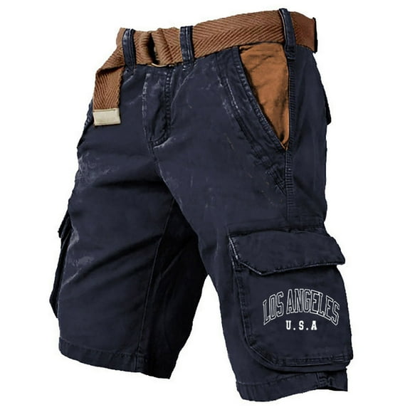 Men's Loose Fit Cargo Shorts With Pockets Outdoor Cargo Shorts No Belt