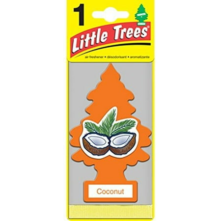 u6p-60317 6 Pack, Coconut Little Tree Air Freshener, Use in Car, Restroom, Under Sink, Garage, Basement By car freshner