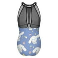 thumbnail image 5 of Cinnamoroll Women's One Piece Swimsuit High Neck Tummy Control Swimwear Bathing Suit, 5 of 7