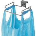 thumbnail image 1 of Over the Cabinet Metal Wire Small Garbage Container, Trash Bag Holder Rack for Recycled Reusable Disposable Plastic Shopping Grocery Bags for Kitchen, Pantry, Garage, Bathroom - Graphite Gray, 1 of 8