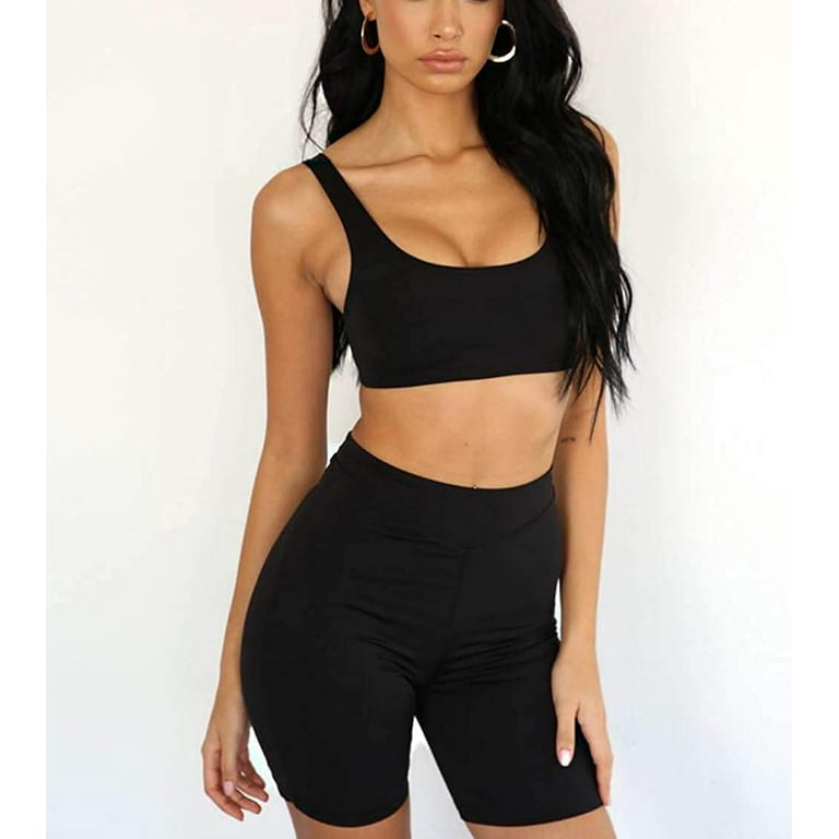HLYS8SZD High Waisted Yoga Biker Shorts - Active Flex Premium Fit (No Pockets), 2X Plus