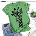 thumbnail image 1 of Nueva camiseta de verano con estampado de jirafa, camiseta informal de dibujos animados para mujer Eccomum Verde/S, 1 of 5