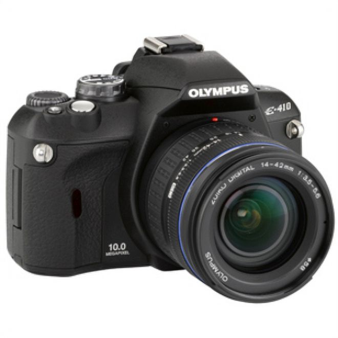 Olympus EVOLT E-410 10 Megapixel Digital SLR Camera with Lens, 0.55", 1.65" (Lens 1), 1.57", 5.91" (Lens 2) - image 4 of 6