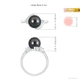 thumbnail image 5 of ANGARA Classic Tahitian Cultured Pearl Bypass Ring in 14K White Gold for Women | June Birthstone, Birthday, Anniversary, Jewelry Gift for Women | Pearl Ring, 5 of 9
