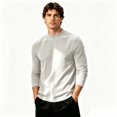 thumbnail image 2 of Fanshiluo Men's Mock Neck Long Sleeve Velvet Fleece Base Layer Shirt, Warm Undershirt,Size S-3XL, 2 of 6