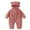 Pink, variant on XUNKUSGA Newborn Bodysuit 0-12M Cute 3D Bear Ears Baby Winter Clothes Fleece Hooded Baby Snowsuit Warm Soft Baby Girl Clothes Zipper Infant Romper Girl with Heart Pocket