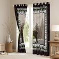 thumbnail image 3 of jejeloiu Wildlife Deer Animals Black Out Curtains,Rustic Farmhouse Cabin Curtains Pack of 2 (42x63 Each),Kawaii Pine Cone Bedroom Curtains For Girls Boys,Ultra Soft Home Decor, 3 of 6