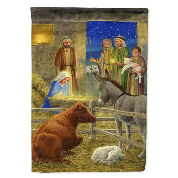 Carolines Treasures ASA2142CHF Nativity Scene Flag Canvas House Size  Large multicolor