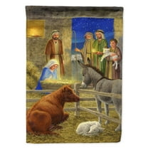 Carolines Treasures ASA2142CHF Nativity Scene Flag Canvas House Size Large multicolor