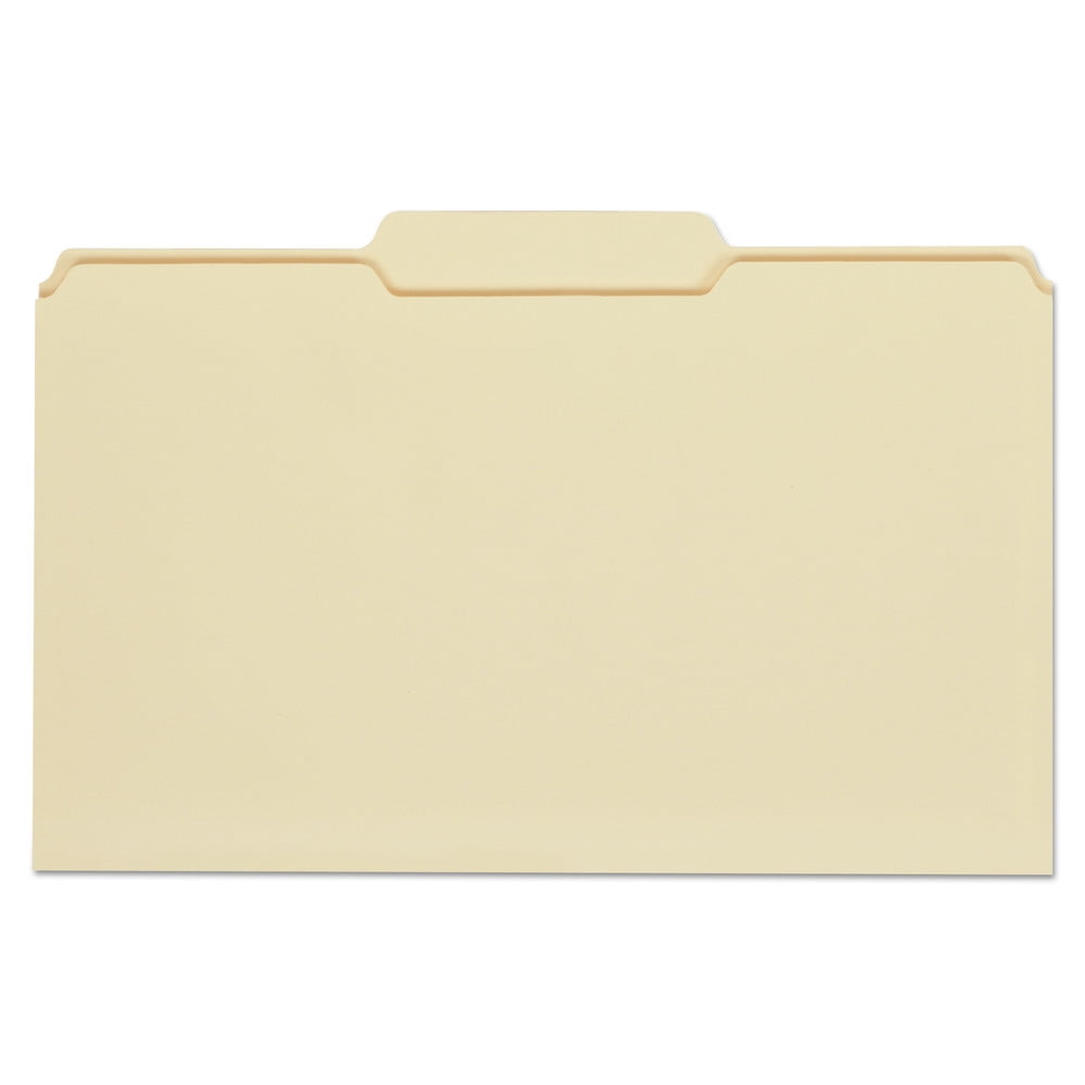 Universal UNV15122 File Folders, 1/3 Cut Second Position, One-Ply Top Tab, Legal, Manila (100/Box)