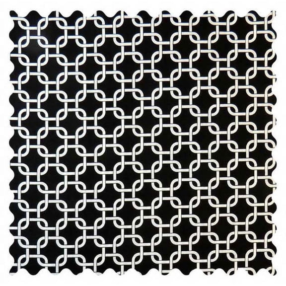 Sheetworld 100% Cotton Percale Fabric By The Yard, Black Links, 36 X 44