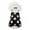 Black, variant on Warm big polka dot four-leg cotton coat