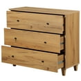 thumbnail image 6 of WAMPAT Dresser with 6 Drawers for Bedroom, 2-in-1 Wooden Wide Chest of Drawers, Modern Closet Storage Organizer with Solid Wood Legs for Living Room, Hallway, Nursery, 70.8x15.4x32.4, Oak Brown, 6 of 8