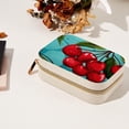 thumbnail image 7 of Cherry Velvet Portable Jewelry Organizer Box with Removable Compartment - Gift and Jewelry Display, 7 of 7