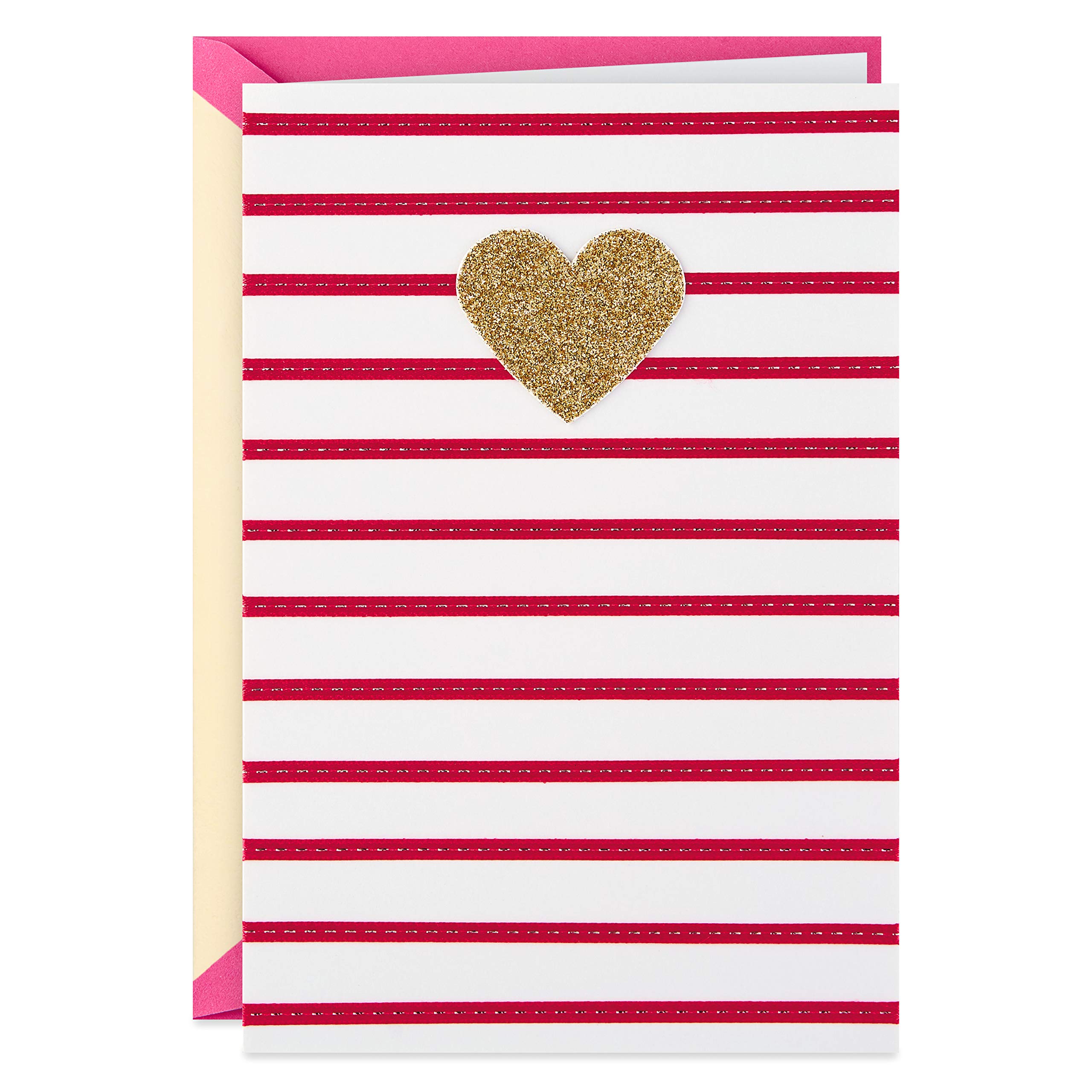 Hallmark Signature Birthday Card for Her (Heart and Stripes)