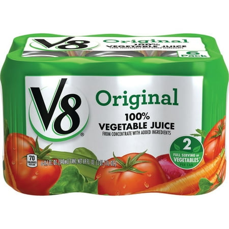 (2 pack) V8 Original 100% Vegetable Juice, 11.5 oz. , 6