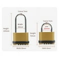 thumbnail image 4 of 2PCS 4-Digit Combination Zinc Alloy with Password Waterproof,Rust-Proof and Anti-Theft Lock Door Lock Padlock for Dorm, 4 of 10