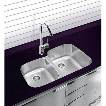 Ukinox 32 X 21 Double Basin Undermount Kitchen Sink With Grip Ukinox 32 X 21 Double Basin Undermount Kitchen Sink With Grip And Board