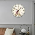 thumbnail image 3 of Reloj de pared de madera con números arábigos, redondo, silencioso, vintage, rústico, de 30 cm. C, 3 of 7