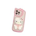 thumbnail image 1 of Funda de teléfono personalizada con espejo de maquillaje Kitty para Apple 14 Pro Max adecuada para iPhone 13 Funda de silicona 2 funda protectora, 1 of 3