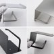 thumbnail image 4 of Portarrollos de papel higiénico con estante Portarrollos de papel de acero inoxidable para baño y cocina (negro), 4 of 5