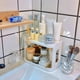 thumbnail image 4 of Estante Metálico de Doble Capa para Escritorio, Organizador de Cosméticos de Abs, para Baño y Dormitorio, Blanco, 27 X 19 X 14 Cm, con Bandeja para Filtro de Agua., 4 of 7