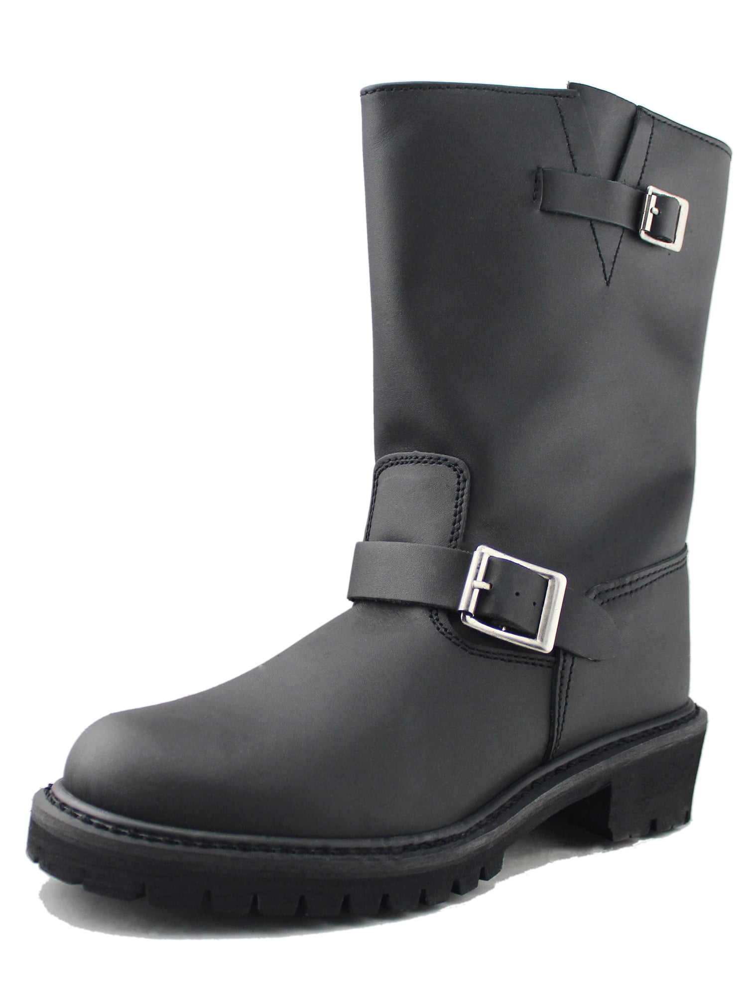 pull on work boots black