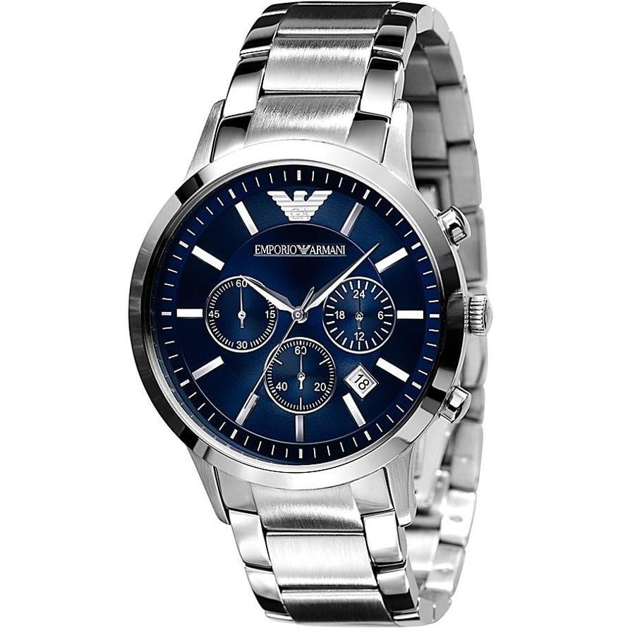 mens emporio armani chronograph blue dial watch ar2448