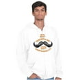 thumbnail image 3 of Funny Moustache Responsibility Joke Men's Big & Tall Graphic Zip Up Hoodie Brisco Brands 4X, 3 of 5