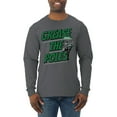 thumbnail image 2 of Wild Bobby Grease the Poles Broad Street Philadelphia Football Sports Men Long Sleeve Shirt, Charcoal, 3X-Large, 2 of 5