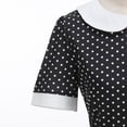thumbnail image 6 of ZToonmas Women's Polka Dot Vintage Swing Dress Peter Pan Collar Short Sleeve Hepburn Style Party Dress with Bow Belt, 6 of 7