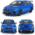 thumbnail image 5 of Impreza WRX STI S207 2016 - Coche de juguete deportivo de carreras, escala 1/32, de metal, para niños, con luz, 4 puertas, capó y maletero., 5 of 5