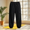 thumbnail image 4 of Klisyaur Children's Sweatpants Elastic High Waist Joggers Solid Color Winter Pants with Pockets Sizes 4-15, 4 of 5