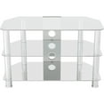 thumbnail image 2 of AVF Transitional Steel and Glass TV Stand for 10" to 42" TVs in Clear/Chrome, 2 of 6