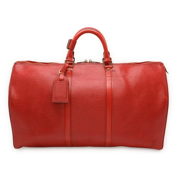 Pre-Owned LOUIS VUITTON Epi Leather Keepall 50 Boston Bag/Travel Bag in Castilian Red... (Good)