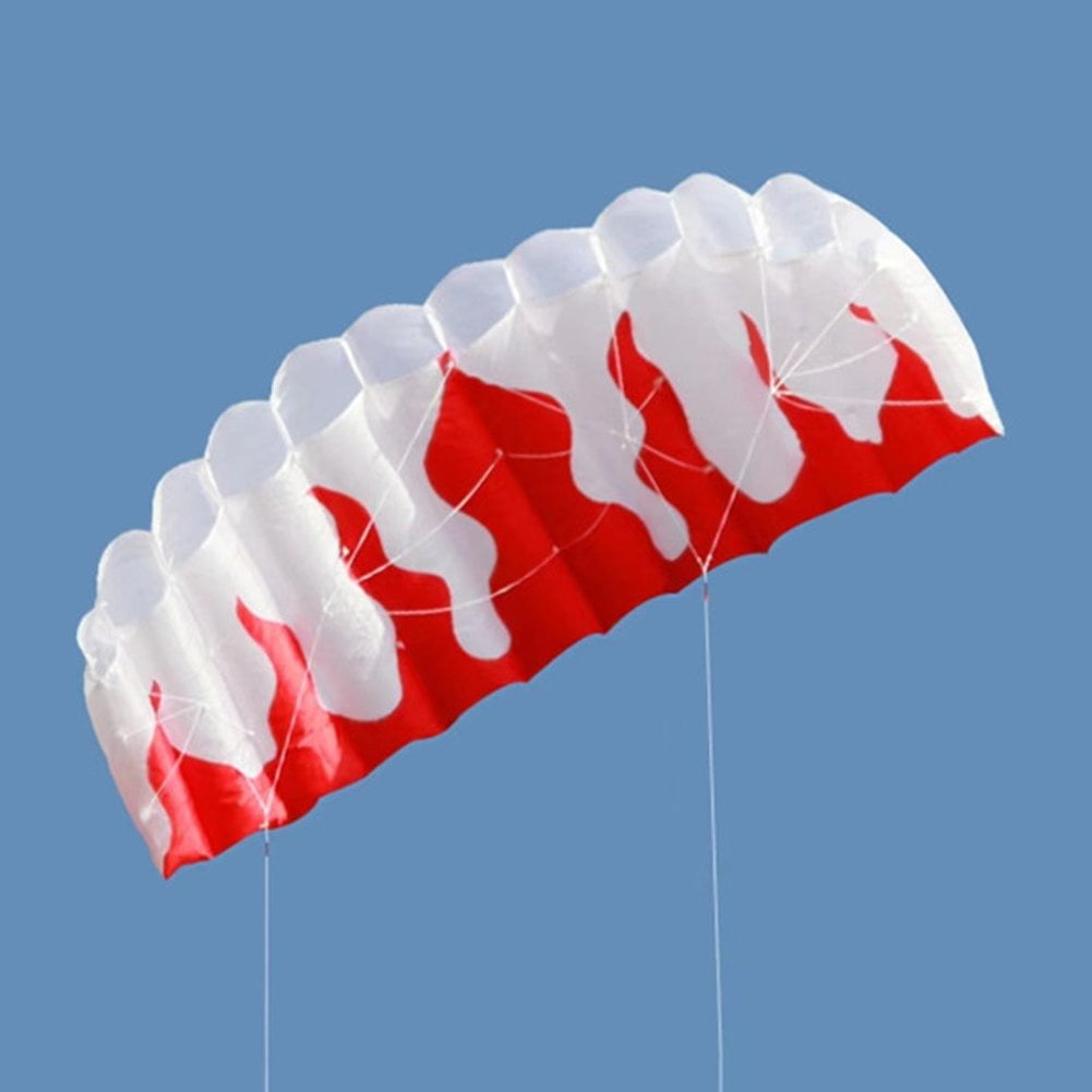 Vjnyvs Flame Design Parachute Kite Double Line Stunt Soft Parafoil Kite Surfing Sport Kites for Outdoor Beach Activity Games for Adults