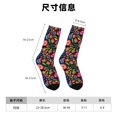 thumbnail image 3 of Fotbe Colorful Floral Embroidery Mexican Calcetas Largas con Estampado para Hombre y Mujer – Calcetas de Compresión Transpirables y Elásticas, Viajar y Uso Diario Talla 5-11, 3 of 6