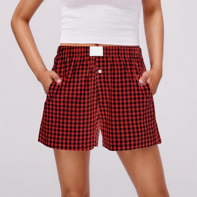 mfyjkho Pantalones Cortos De Entrenamiento Para Mujer, Pantalones Cortos De Verano Para Mujer, Con Cintura Elástica, Cómodos Y Con Bolsillos, Informales, Lisos, Con Botones Y Bolsillos L