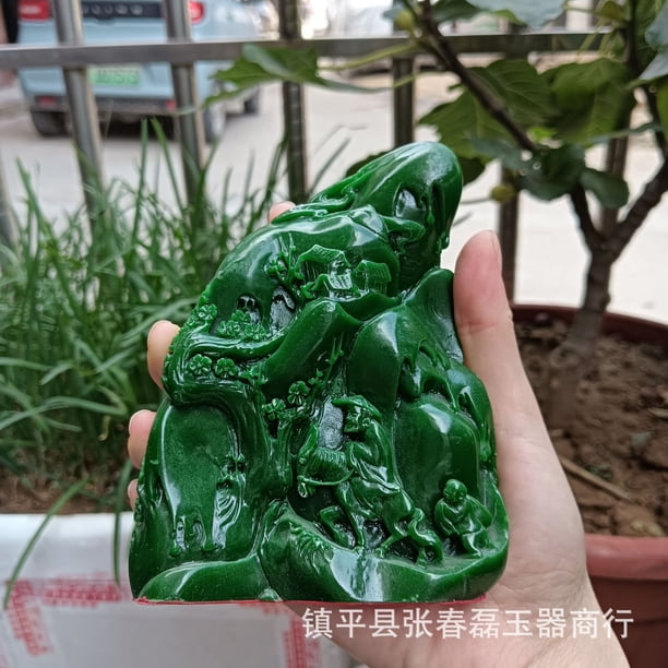 Imitation Shoushan Stone Thousand-Hand Guanyin Ornament, Antique Horse Figure Guanyin Ornament Craft