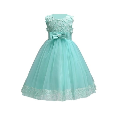 

PANGF Clearance Tea Party Dresses for Girls Toddler Kids Baby Girls Casual Sleeveless Round Neck Floral Gown Dress Party Dress Clothes