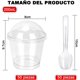 thumbnail image 2 of Tazas de Postre 7 Onzas, 50 Vasos de Postre con Tapas y Cucharas, 200ml Copa Redonda de Postre, Vasos de Aperitivo, para Mousse, Pudding, Helado, Bebidas, Etc., 2 of 4