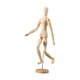 thumbnail image 4 of Maniquí de artista modelo de madera maniquí masculino con soporte móvil articulado flexible SG, 4 of 9