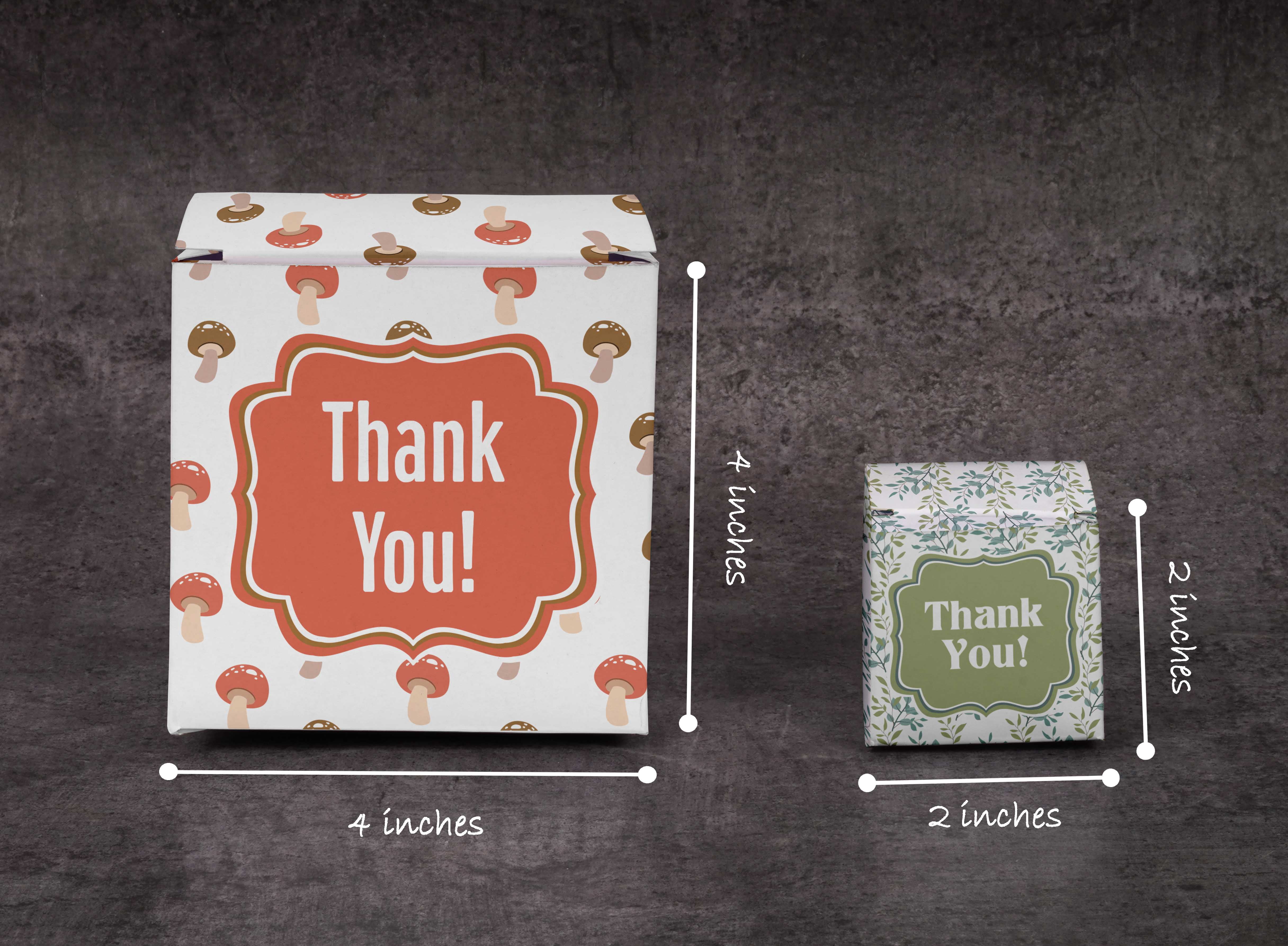InkdotpotPaper Box -Mini Favor Box ForBaby Shower4x4x4 Inches Paper Gift Boxes, Candy Paper Box For Party Favors, Baby ShowerFox,Boy / GirlTheme- Pack Of 20-a