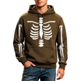 thumbnail image 4 of Mens Halloween Skeleton Hoodies Funny Sweatshirts with Pocket Coffee XXL, 4 of 4