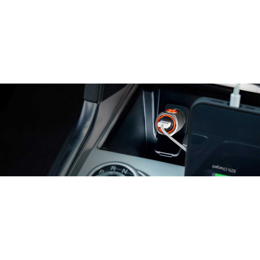 NEBO Transport 400 Lumen 2-in-1 Compact, Rechargeable Flashlight with Car Charger to Power USB-A Devices