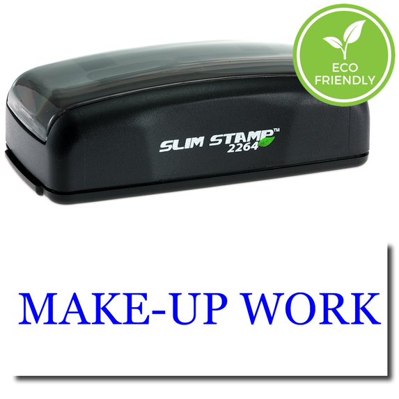 Large Pre-Inked Make-Up Work Stamp with Purple Ink