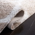 thumbnail image 3 of SAFAVIEH Tahoe Thelma Quatrefoil Shag Runner, 2' x 9', Beige/White, 3 of 8