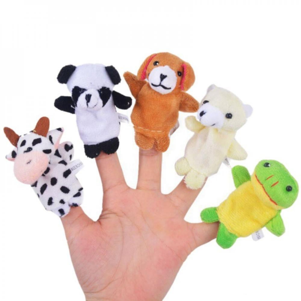 TOYANDONA 4pcs Story Time Finger Puppets Funny Finger Puppet Rubber Animal Finger Puppets Educational Puppets Goodie Bag Filler Toys Party Favors